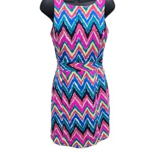 Lilly Pulitzer Size 2 Kirkland Hearts a Flutter Chevron Stipe Print Mini Dress